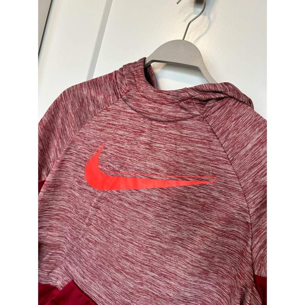 Nike Youth Dri Fit Loose Fit Therma Training‎ Hoodie Sweatshirt Pockets Red XL